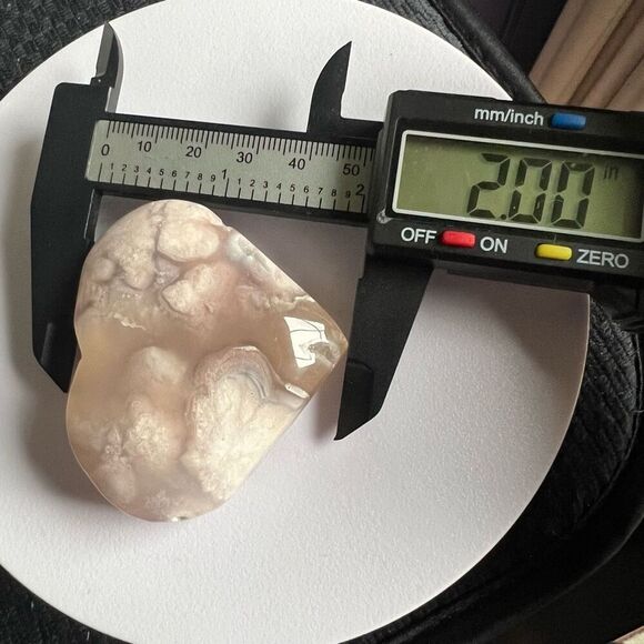 Flower Agate Heart Carving (#3)‎ - Picture 9 of 10